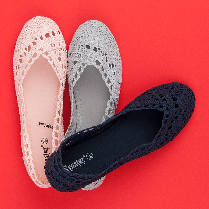 Seastar Rosa ballerinor i spets 1