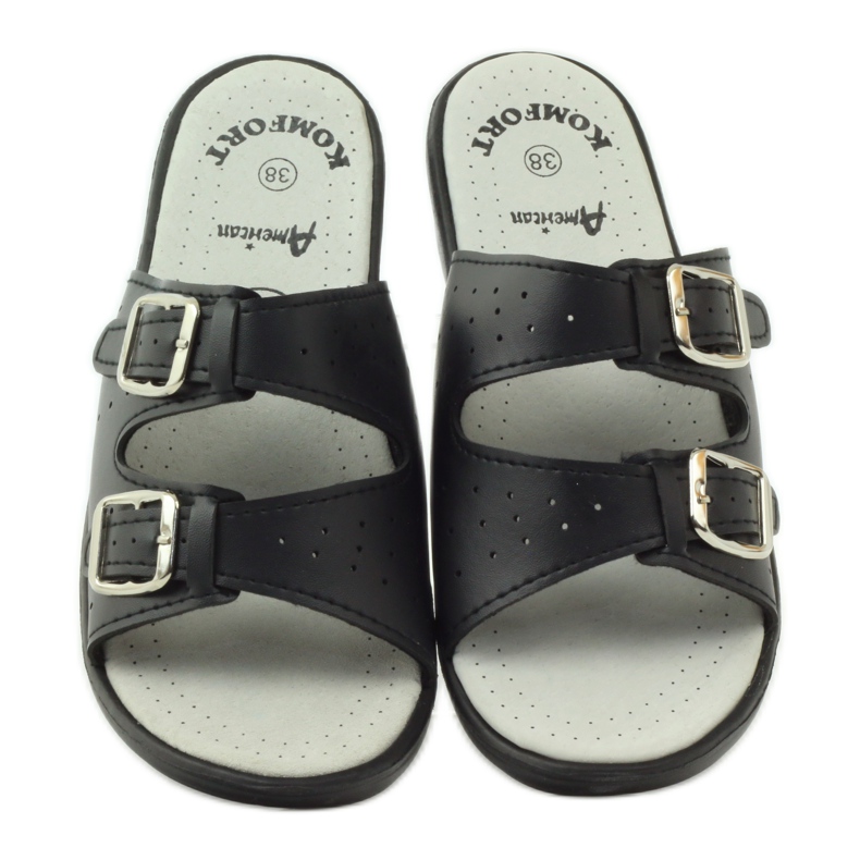 American Club Bekväma medicinska tofflor amerikanska 2/2018 svart 4