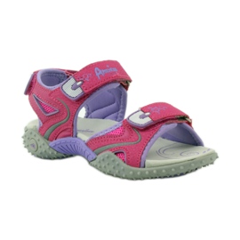 American Club Sandaler med en amerikansk 8580 läderinsats rosa purpur 1