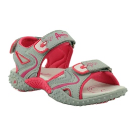 American Club Sandaler med en amerikansk 8580 läderinsats mångfärgad grå 1