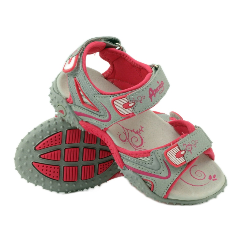 American Club Sandaler med en amerikansk 8580 läderinsats mångfärgad grå 3