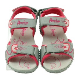 American Club Sandaler med en amerikansk 8580 läderinsats mångfärgad grå 4