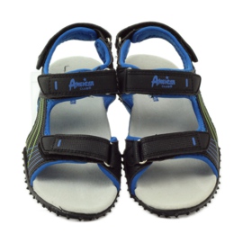 American Club Sandaler med ett amerikanskt 5261-läderinlägg svart blå grön 4