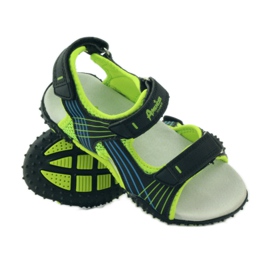 American Club Sandaler med ett amerikanskt 5261-läderinlägg grön svart 3