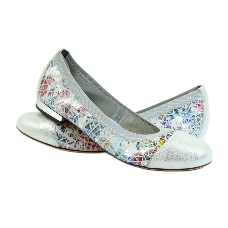 Elastisk ballerinor för kvinnor Gamis 1402 grå mångfärgad 3