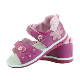 American Club Sandaler med ett amerikanskt 87285-läderinlägg rosa 3