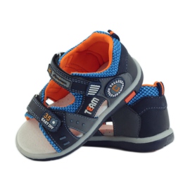 American Club Sandaler med ett amerikanskt 87297-läderinlägg marinblå 3