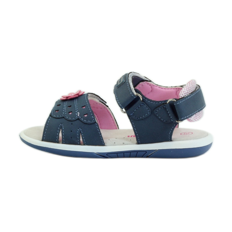 American Club Sandaler med ett amerikanskt 93606-läderinlägg marinblå rosa 2
