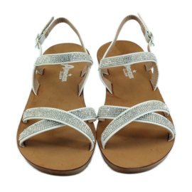 American Club Sandal med cubic zirconia amerikansk 170430 vit 4