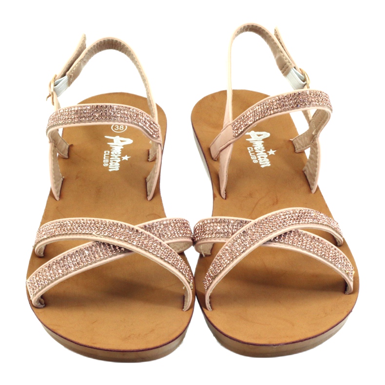 American Club Sandal med cubic zirconia amerikansk 170430 rosa 4