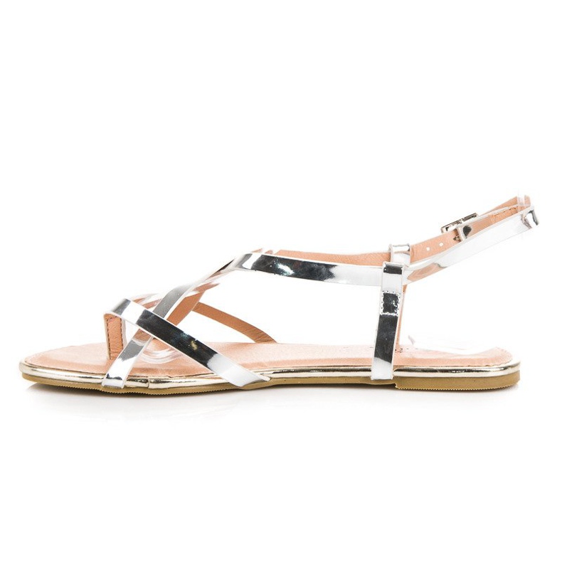 Evento Platta silversandaler grå 2