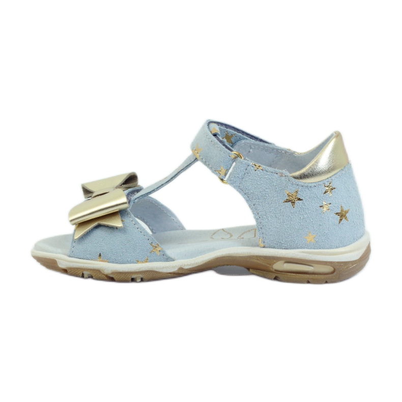 Sandaler stjärnor med rosett Ren But 3199 gul blå 2