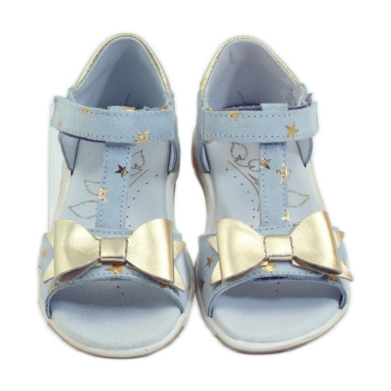 Sandaler stjärnor med rosett Ren But 3199 gul blå 4