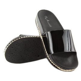 Svarta kvinnors svarta tofflor N-29 svart 2