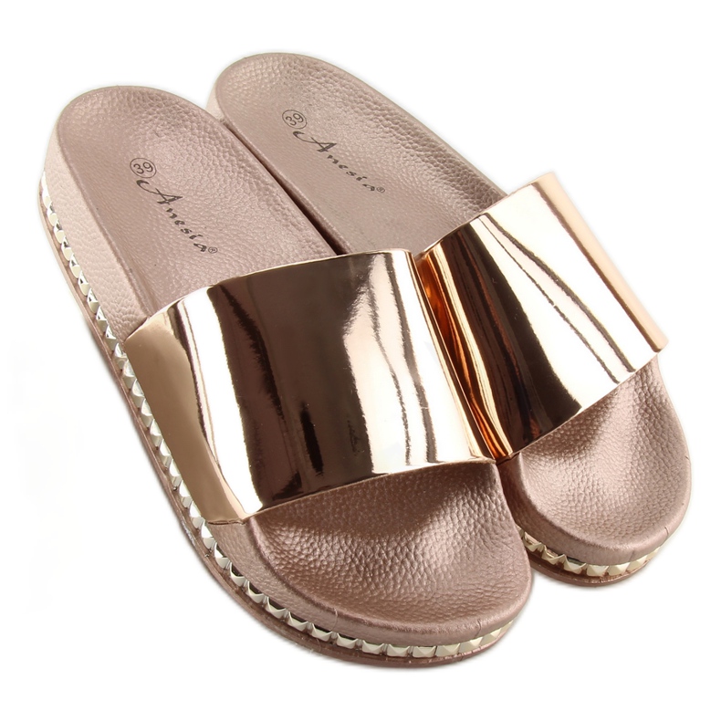 Rosa kvinnors rosa tofflor N-29 champagne 2