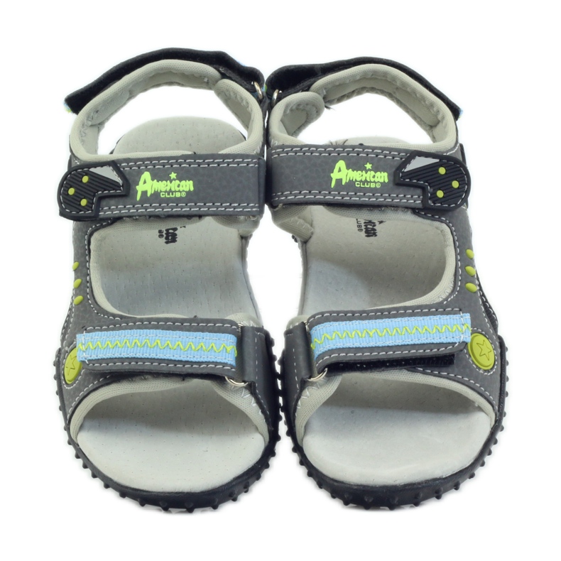 American Club Amerikansk 1718 läderinsats grå blå svart 4