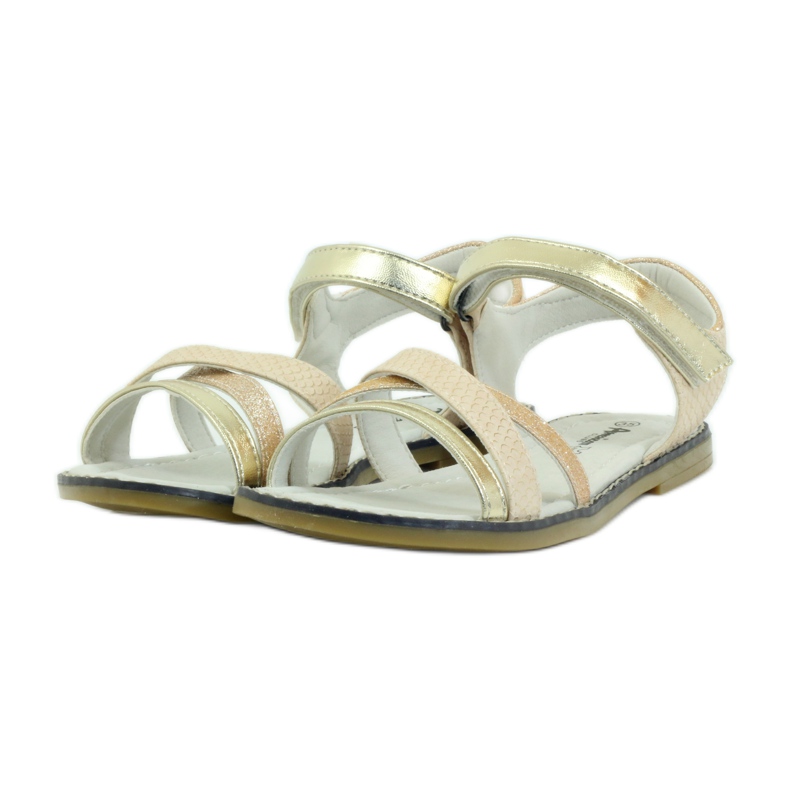 American Club Sandaler med ett amerikanskt 5019-läderinlägg gul brun 3