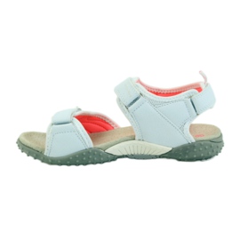 American Club Sandaler med ett amerikanskt läderinlägg från 1707 orange vit 2