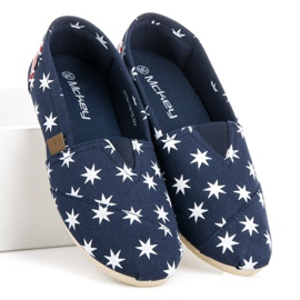 McKey Moderiktiga Slip-on Espadrilles vit marinblå 2