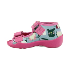 Tofflor Sandaler Serduszko Befado 242p071 rosa grå 2