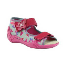 Befado 242p077 sandaler med läderinlägg rosa grå 1