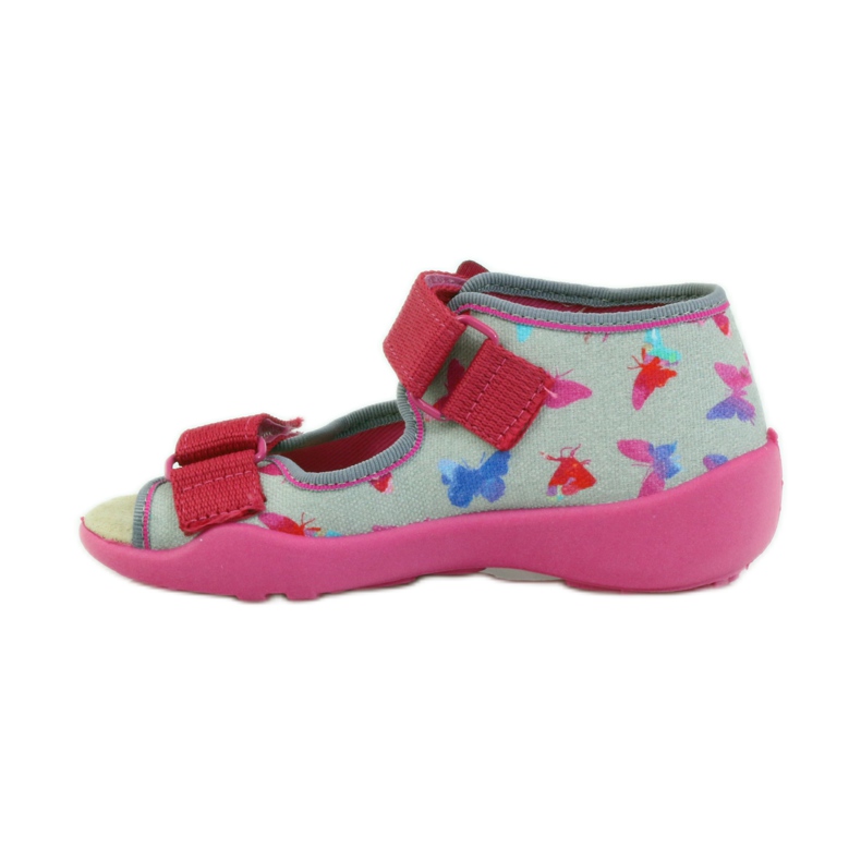 Befado 242p077 sandaler med läderinlägg rosa grå 2