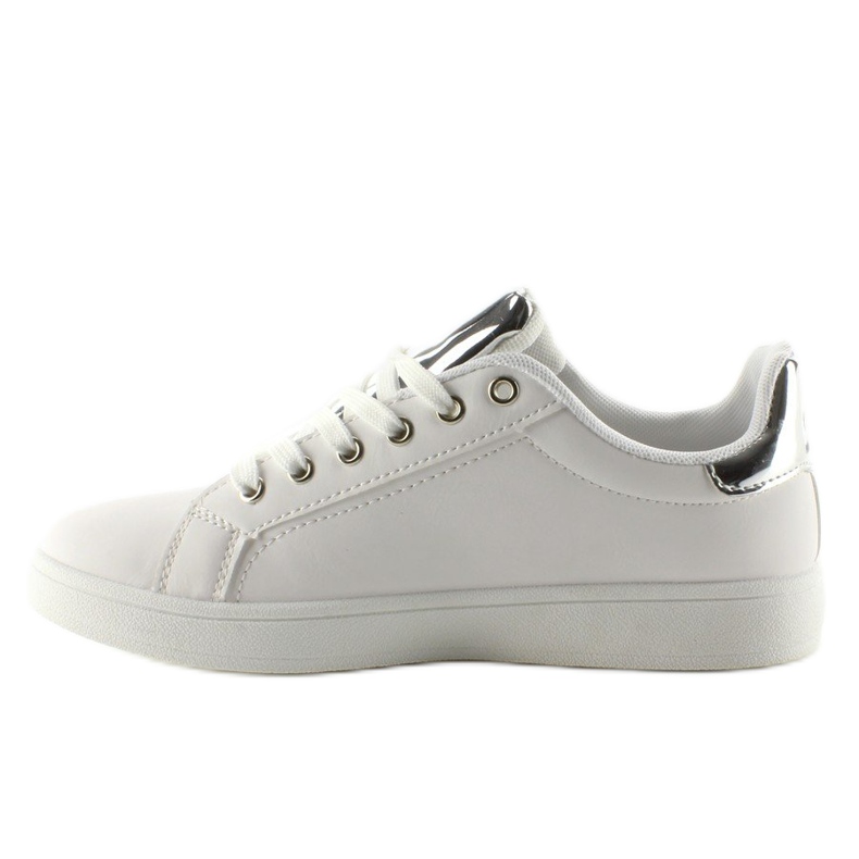 Sweet lips FB-15 WHITE / SILVER sneakers med patchar vit 2