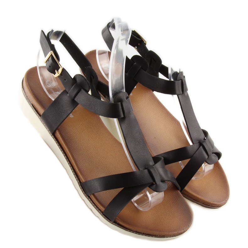 Svarta damsandaler C1822 svart 1