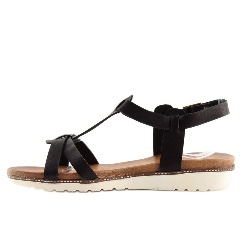 Svarta damsandaler C1822 svart 2