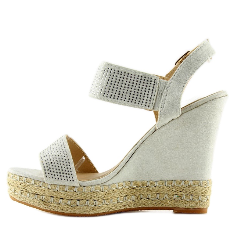 Gråa sandaler på kilklack 3811-7 Grå 2