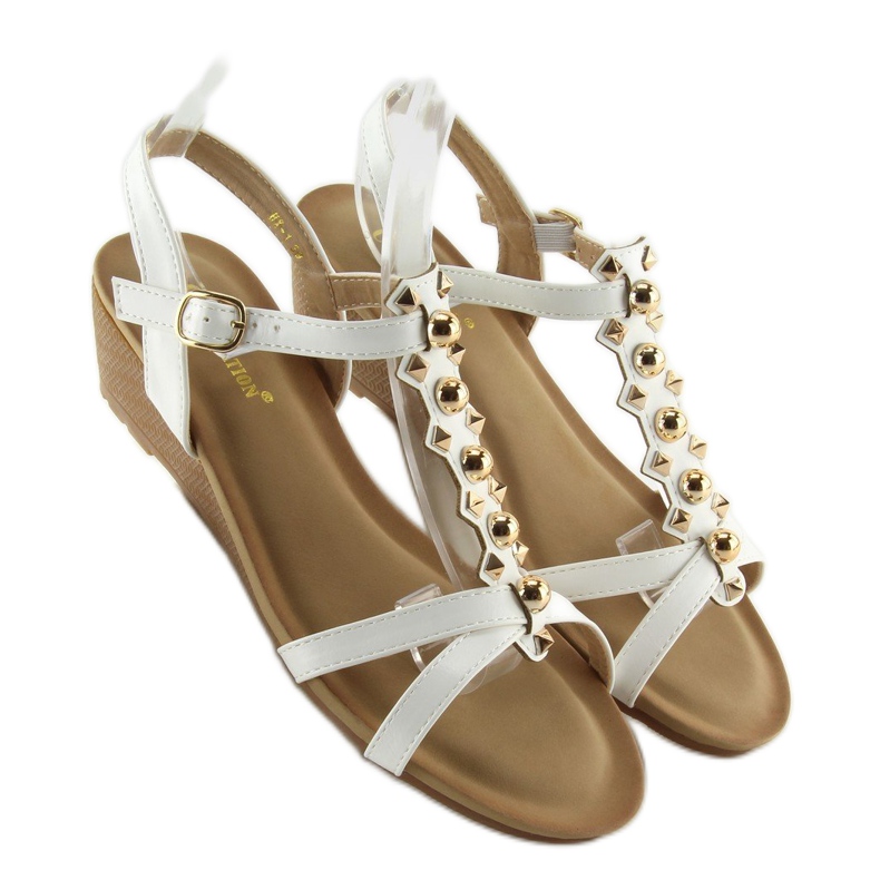 Sandaler på låg kilklack vit HX-1 vit 1