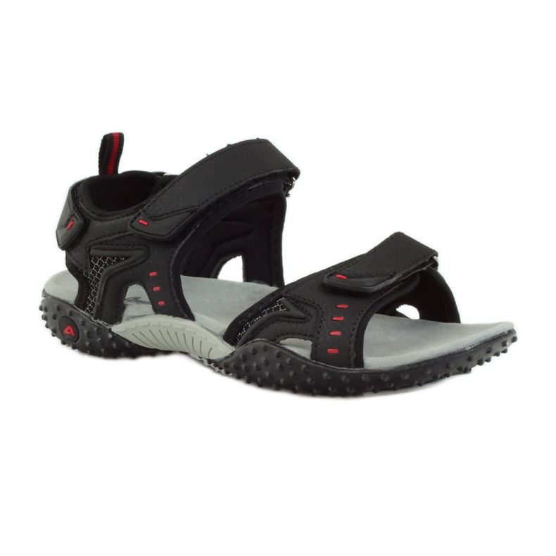 American Club Sandaler med ett amerikanskt läderinlägg från 1715 svart 1