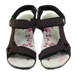 American Club Sandaler med ett amerikanskt läderinlägg från 1717 rosa svart 4