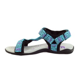 American Club Sandaler med ett amerikanskt läderinlägg från 1717 blå violett 2