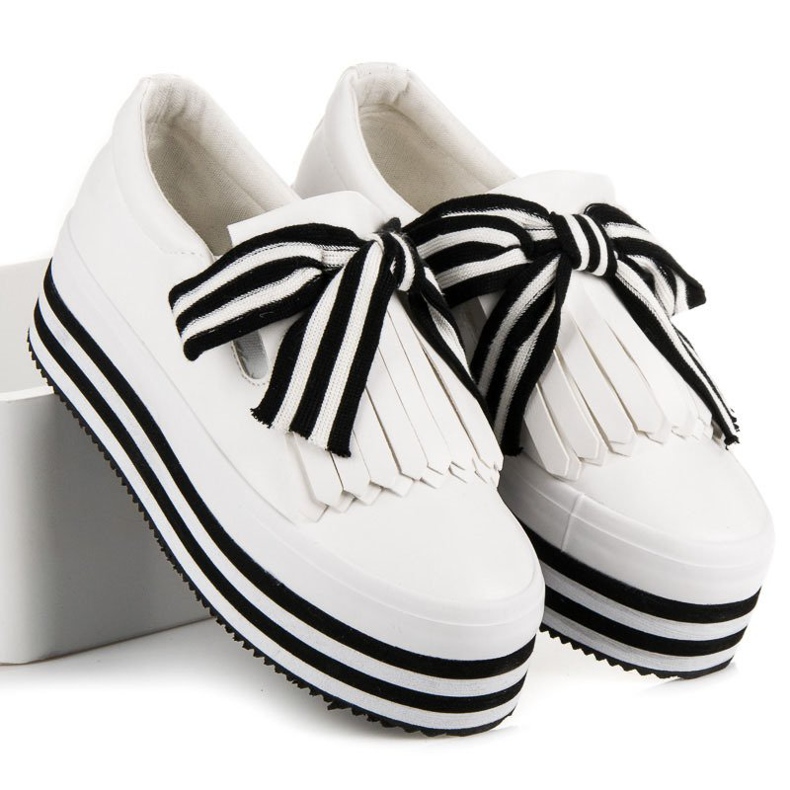 Fashionabla vices sneakers vit svart 2