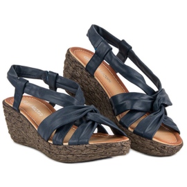 Slip-on sandaler blå 1