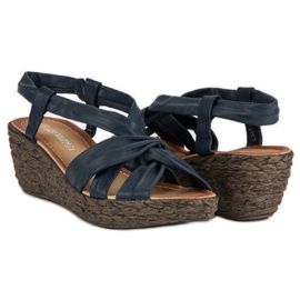 Slip-on sandaler blå 2