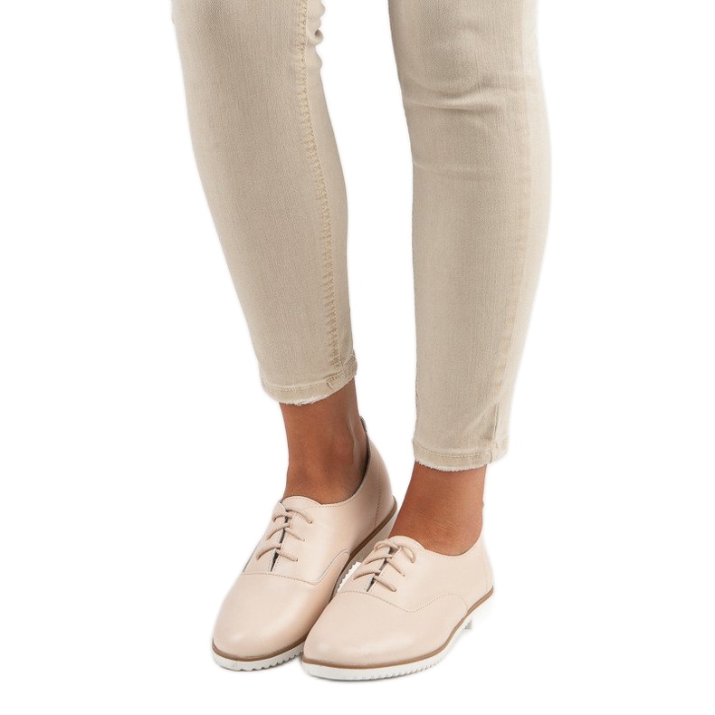 MAZARO Beige läderskor 1