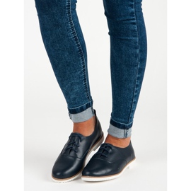 Mazaro marinblå läderskor 1