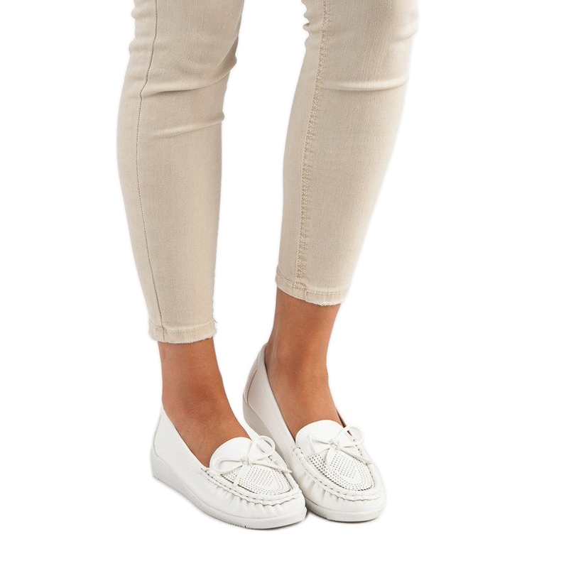 Tullo Kvinnors vita loafers 1