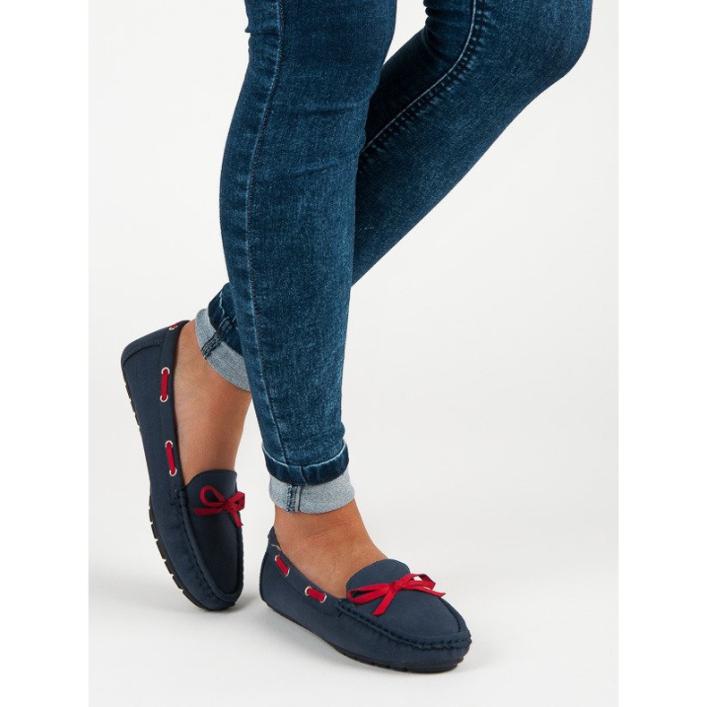 Tullo Snygga loafers i mocka blå 1