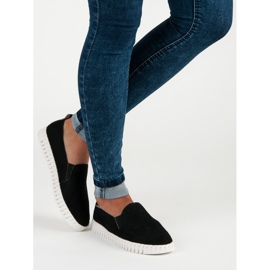 Tullo Slipons i svart mocka 1