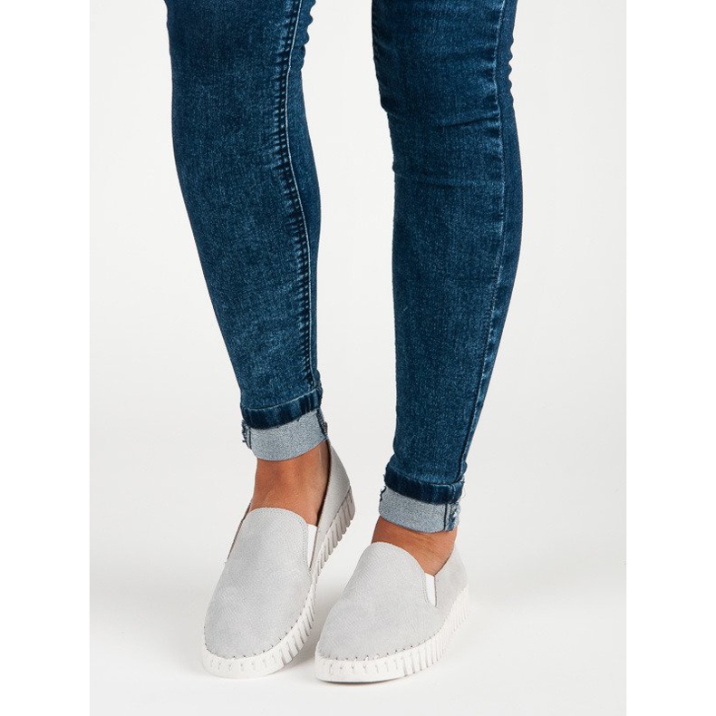 Tullo Grå slipons i mocka 2