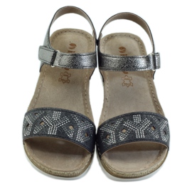 Bekväma INBLU-sandaler i silver-grafit grå 4