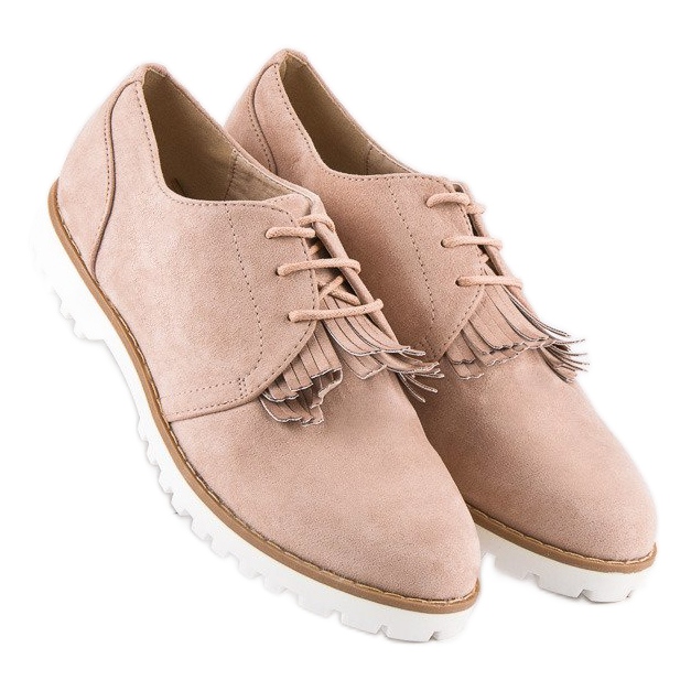 Uppknutna bohoskor i mocka brun 1