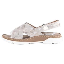 Filippo Platta sandaler i naturligt läder gul 1