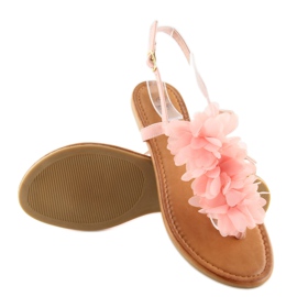 Sandaler med blommor rosa CK36P rosa 1