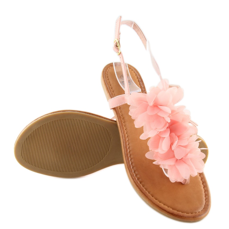 Sandaler med blommor rosa CK36P rosa 1