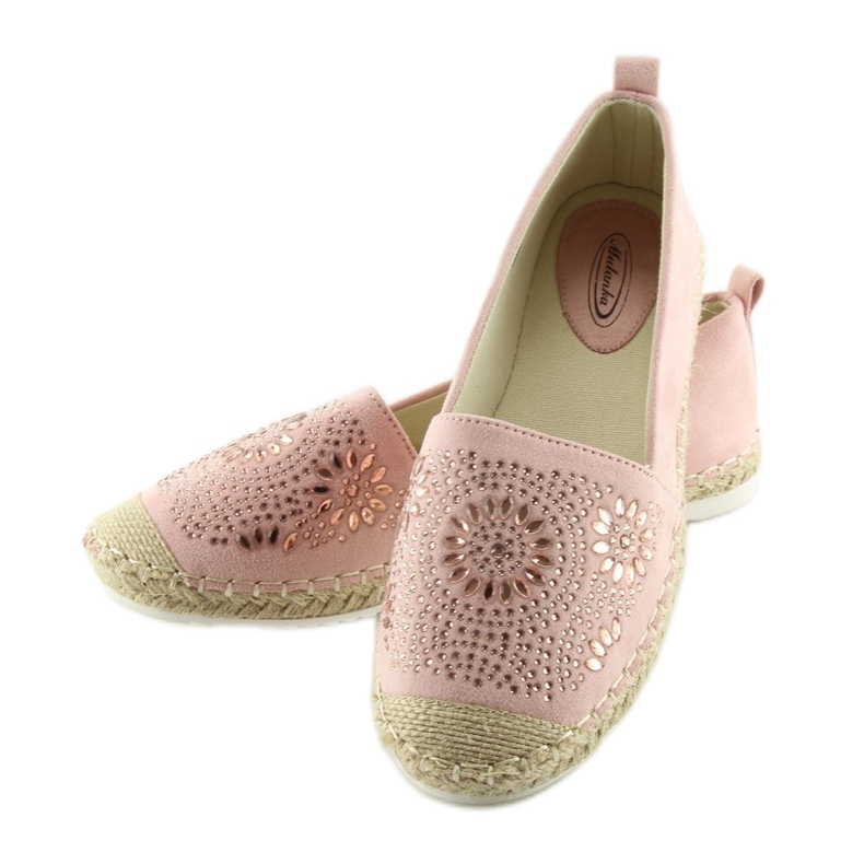 Espadrillor dekorerade med rosa 5599-1 Rosa 2
