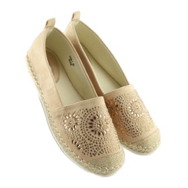 Espadrillor dekorerade med beige 5599-1 Beige 2